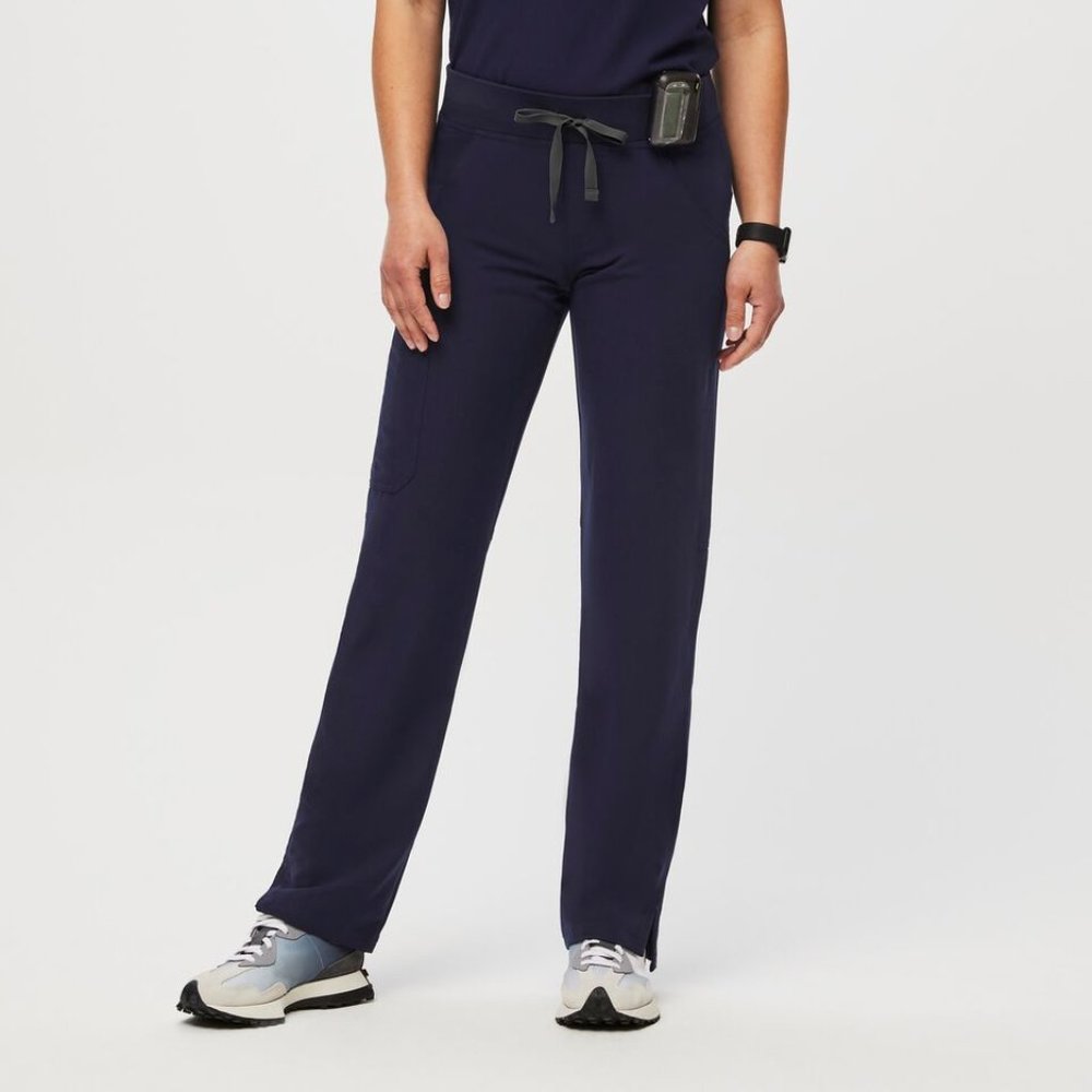 FIGS Kade Cargo Scrub Pants Navy Yoga Waistband Size XL